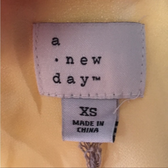 Women’s Polka Dot Essential Tank Top - A New Day - Yellow Size XS - Picture 3 of 5